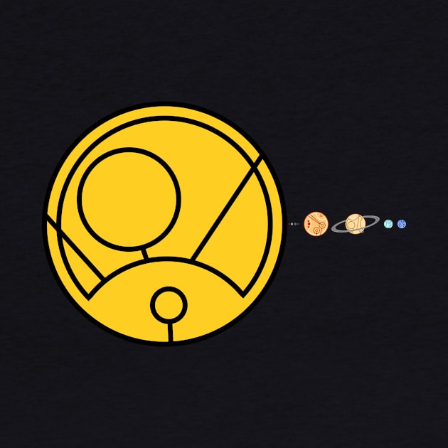 The Solar System to Scale (in Gallifreyan) by Circulartz